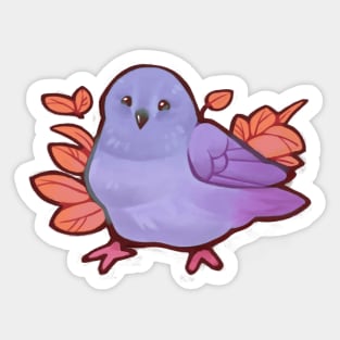 Little violet bird Sticker